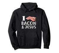 I Love Bacon & Jesus Camiseta para Christian Foodie Love Sudadera con Capucha