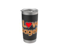 I Love Bagels - Funny Bagel Lover Gifts for Men Women Kids Vaso térmico de acero inoxidable de doble pared