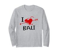 I Love Bali Heart Arrow City Indonesia Viaje Vacaciones Manga Larga