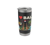 I Love Bali Indonesia Viajes Vacaciones Vaso térmico de acero inoxidable de doble pared