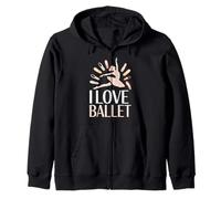 I Love Ballet Dance Movimiento Expresión Sudadera con Capucha