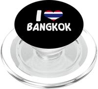 I Love Bangkok Tailandia Capital Tailandia Bandera Tailandesa Corazón Bangkok PopSockets PopGrip para MagSafe