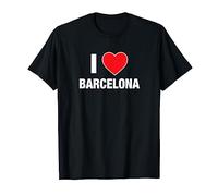 I LOVE BARCELONA, Ciudad en España con Red Love Heart Camiseta
