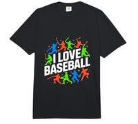I Love Baseball Silhouette Saludos Comfort Colors Adult Heavyweight T-Shirt