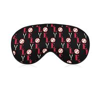 I Love Baseball Sleep Mask Night Cover Eye para mujeres y hombres BlockLight para avión, viaje, siesta, correa ajustable