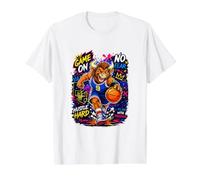 I Love Basketball, Legend Basketball Mascot Graffiti Sports Camiseta gráfica económica, Hombre, Blanco, S