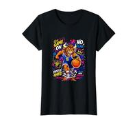 I Love Basketball, Legend Basketball Mascot Graffiti Sports Camiseta gráfica económica, Mujer, Negro, S