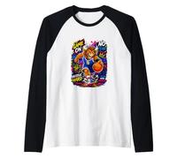 I Love Basketball, Legend Basketball Mascot Graffiti Sports Camiseta Manga Raglan