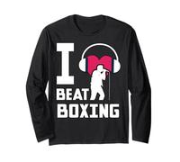 I Love Beatboxing Music Old School Rap Micrófono Beatboxer Manga Larga