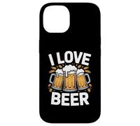 I Love Beer Fun Brewing Cheers Tazas Carcasa para iPhone 14
