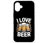 I Love Beer Fun Brewing Cheers Tazas Carcasa para iPhone 16 Plus