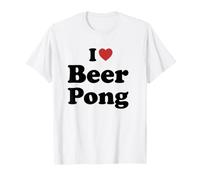 I Love Beer Pong Drink Cocktail Bar Camiseta