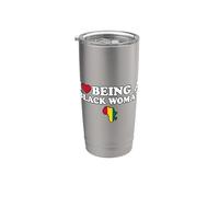 I Love Being A Black Woman Vaso térmico de acero inoxidable de doble pared