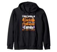 I Love Being A Teacher More Than Halloween Candy Costume Sudadera con Capucha