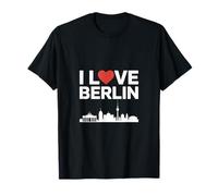 I Love Berlin City Skyline Gráfico Camiseta