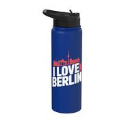 I Love Berlin Cityscape Horizonte Orgullo Stainless Steel Insulated Water Bottle
