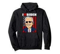 I Love Biden Heart - Pro President Joe Biden - Bandera Americana Sudadera con Capucha