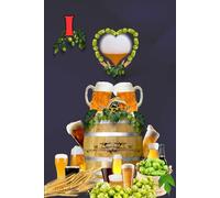 I Love Bier Notizbuch Bierliebhaber Taschenbuch Biertrinker Tagebuch Liebhaber von Bier Hopfen und Malz Geschenkidee Bierbrauer Biergarten ... Hobbybrauer Biersorten Braumeister 04D06