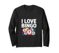 I Love Bingo Casual Diversión Entusiasta Expresión Manga Larga