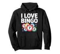 I Love Bingo Casual Diversión Entusiasta Expresión Sudadera con Capucha