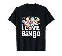 I Love Bingo Divertidos Números Coloridos Camiseta gráfica económica