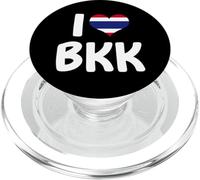 I Love BKK Bangkok-Suvarnabhumi Bandera Tailandesa Corazón PopSockets PopGrip para MagSafe