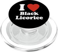 I Love Black Regaliz Classic Big Red Heart PopSockets PopGrip para MagSafe