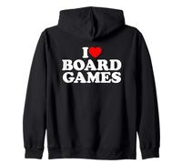 I Love Board Games, I Heart Board Games Sudadera con Capucha
