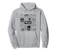 I Love Boba Bubble Tea Drink Lovers Boba Tea Cup Forma de corazón Sudadera con Capucha
