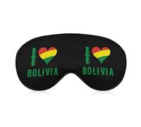 I Love Bolivia Antifaz para dormir Blackout Night Blindfold con correa ajustable para hombres, mujeres, viajes, yoga, siesta