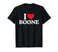 I Love Boone Birthday First Name Family Last Name Heart Camiseta