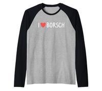 I Love Borsch Russian Ukrainian Beet Soup Camiseta Manga Raglan