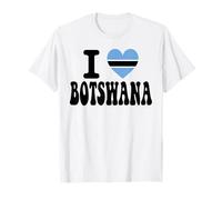I Love Botswana - Bandera de corazón Retro de Recuerdo de Viaje Camiseta