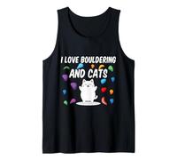 I Love Boulder and Cats Escalada de Pared Interior Camiseta sin Mangas