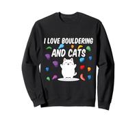 I Love Boulder and Cats Escalada de Pared Interior Sudadera