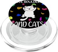 I Love Boulder and Cats Escalador de Pared Interior PopSockets PopGrip para MagSafe