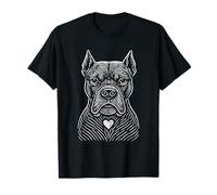 I Love Boxer Dogs - Linocut Art con diseño de corazón Camiseta