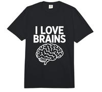I Love Brains Humor Intelectual Comfort Colors Adult Heavyweight T-Shirt