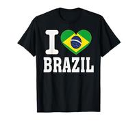 I Love Brasil Heart Souvenir Lovers Pride Travel Camiseta