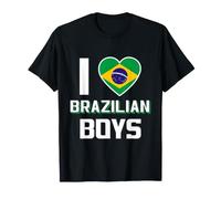 I Love Brazilian Boys Brasil Bandera Cultura Camiseta