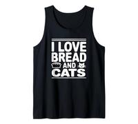 I Love Bread and Cats - Dueño de Gato Divertido Camiseta sin Mangas