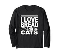 I Love Bread and Cats - Dueño de Gato Divertido Manga Larga
