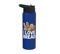 I Love Bread Fresh Baked Goods Diversión Stainless Steel Insulated Water Bottle