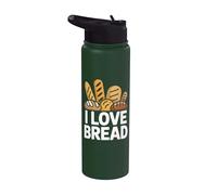 I Love Bread Fresh Baked Goods Diversión Stainless Steel Insulated Water Bottle
