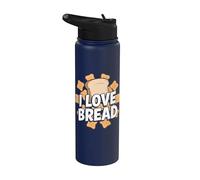 I Love Bread - Trigo Gluten Comida Tostada Pan Stainless Steel Insulated Water Bottle
