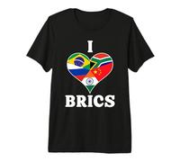 I Love BRICS - Brasil, Rusia, India, China y Sudáfrica Camiseta Premium