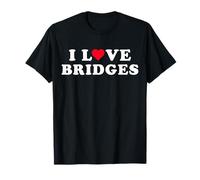 I Love Bridges Nombre de puentes a juego para novia y novio Camiseta