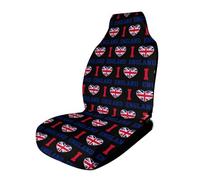 I Love Britain Reino Unido Inglaterra Novedad 1/2 piezas fundas de asiento de coche impresas antideslizante protector de asientos delanteros y traseros 17.5 x 17.5 x 31.5 pulgadas
