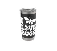 I Love Bugs Enthusiast Passion Design Vaso térmico de acero inoxidable de doble pared