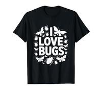 I Love Bugs Entomología Pasión Diversión Camiseta gráfica económica, Hombre, Negro, L